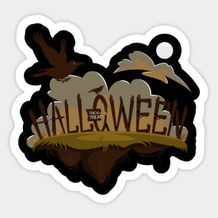 Halloween Scary Bird Sticker